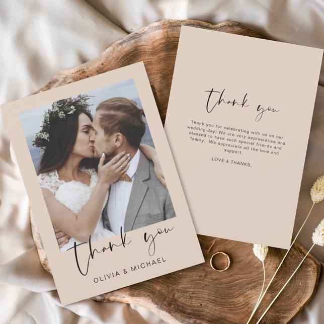 Budget Terracotta Wedding Thank You Card (Creator Uploaded)