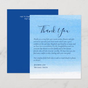 BUDGET Thank You Funeral Memorial Card Templates