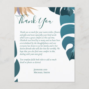BUDGET Thank You Funeral Memorial Card Templates