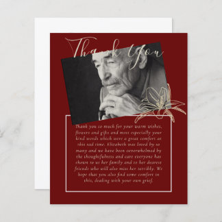 BUDGET Thank You Funeral Memorial Obituary PHOTO