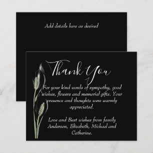BUDGET Thank You Funeral Memorial Template Lilly