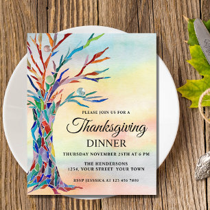 Budget Thanksgiving Dinner Invitation