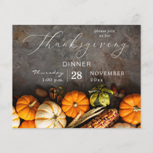 Budget Thanksgiving Dinner Pumpkins Flyer