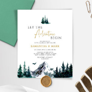 Budget The Adventure Begin Baby Shower Invitation