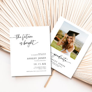 BUDGET The Future Is Bright Graduation Invitation