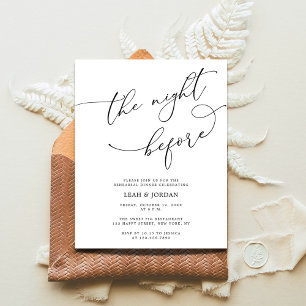 Budget The Night Before Wedding Rehearsal Dinner Flyer