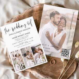 Budget The Wedding of Minimalist QR code