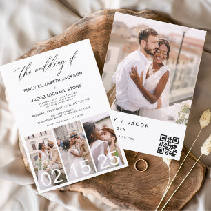 Budget The Wedding of Minimalist QR code Simple