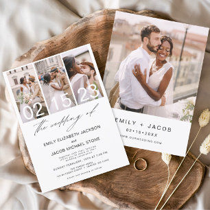 Budget The Wedding of Photo Minimalist Invitation