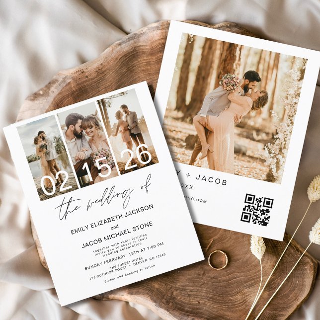 Budget The Wedding of Photo QR code Invitation (Creator Uploaded)