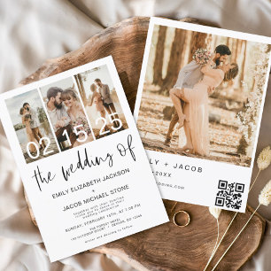 Budget The Wedding of Photo QR code Minimalist
