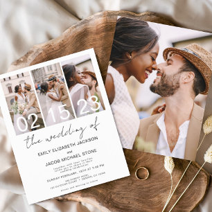 Budget The Wedding Photo Simple Minimalist White Flyer