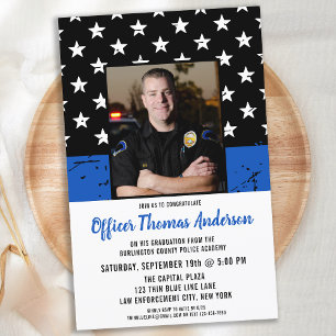 Budget Thin Blue Line Photo Police Graduation