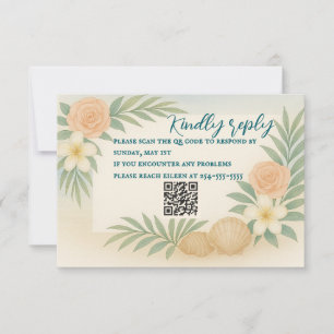 Budget Tide & Bloom RSVP Card
