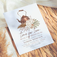 Budget Time For Tea Boho Terracotta Bridal Shower