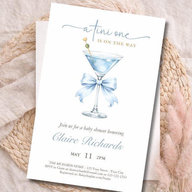 Budget Tini One Is On The Way Boy Baby Shower  Flyer (Creator Uploaded)