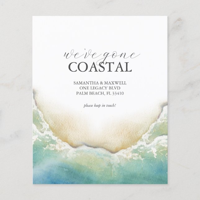 Budget To The Beach New Address Moving Flyer (Front)