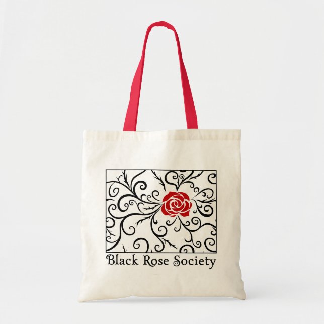 Budget Tote Bag, Black Rose Society | Heartblaze (Front)