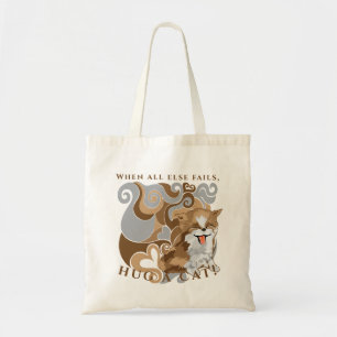 Budget Tote Bag Hug a cat FURRY Kitten