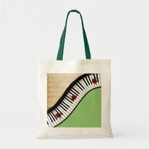 Budget Tote- Piano Keys, Hunter handle Tote Bag
