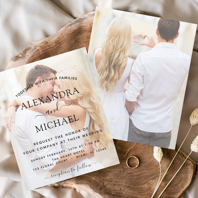 Budget Transparent Photo Wedding Invitations (Creator Uploaded)