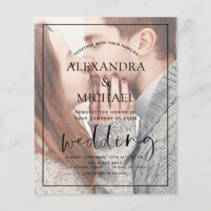 Budget Transparent Photo Wedding Invitations Flyer