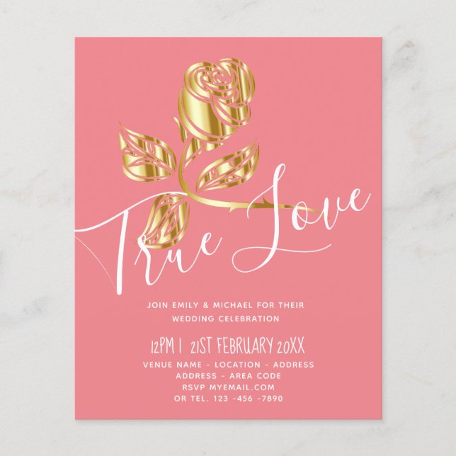 BUDGET Trending Wedding Colours True Love Gold Ros (Front)