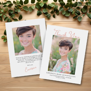 BUDGET Trendy Handwritten Graduation Thank You