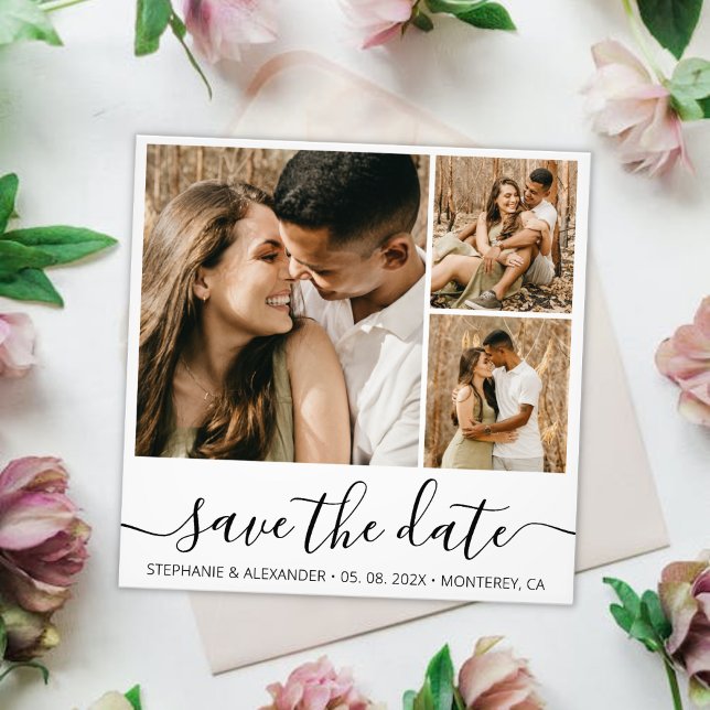 Budget Trendy Script Photo Save The Date Print (Creator Uploaded)