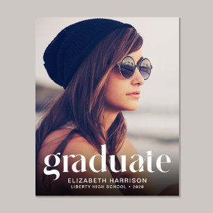 Budget Trendy Type Graduation Photo Announcement