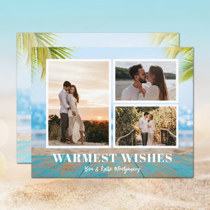 Budget Tropical Beach Christmas Photo Cards