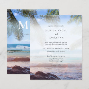 Budget Tropical Beach Palm Wedding