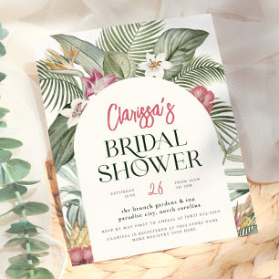 Budget Tropical Floral Arch Summer Bridal Shower