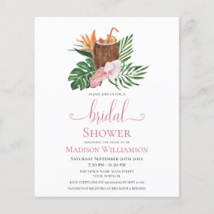 Budget Tropical Floral   Cocktail Bridal Shower