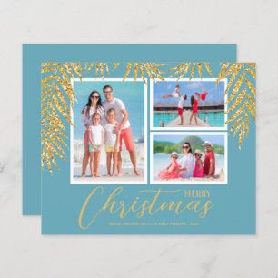 Budget Tropical Merry Christmas Photo Holiday Card