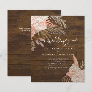BUDGET Tropical Pampas Grass Terracotta Wedding
