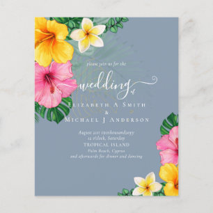 BUDGET Tropical Paradise Beach Wedding Florals Flyer