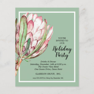 Budget Tropical Protea Holiday Invitation Flyer