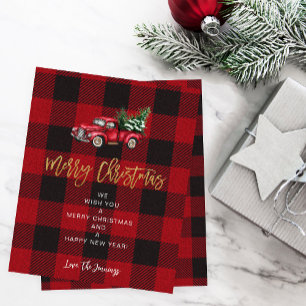 Budget Truck & Buffalo Check Merry Christmas