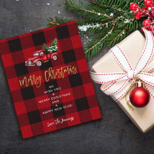 Budget Truck & Buffalo Check Merry Christmas Flyer