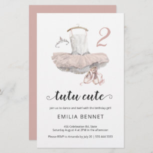 Budget Tutu Minimalist Ballerina 2nd Birthday 