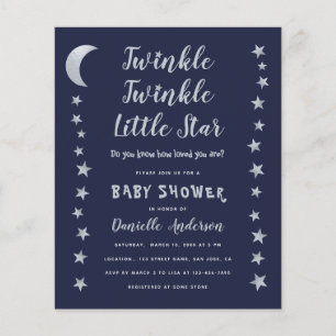 Budget Twinkle Little Star Baby Shower Invitation
