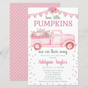 Budget Twins Pink Little Pumpkin Baby Shower