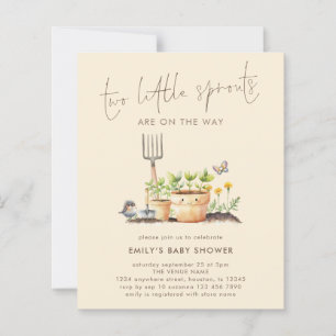 Budget Two Little Sprouts Twins Beige Baby Shower