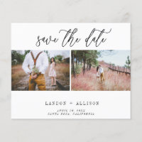 Budget Two Photo Save the Date Post Card