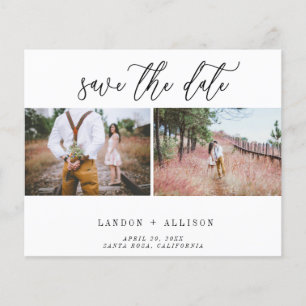 Budget Two Photo Save the Date Post Card