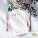 Budget Typography Any Color Script Wedding Menu<br><div class="desc">Typography Any Color Script Wedding Menu. A budget price size 5.5” x 8.5”, on an elegant 110 lb LINEN stock – for a luxury feel at great value, this is perfect for menus, as well as invitations and programs etc. This budget size alternative is also available in other paper choices....</div>
