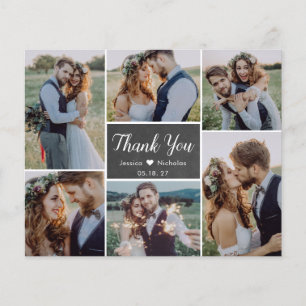 Budget Typography Collage Wedding Thank You Flyer