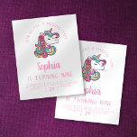 Budget Unicorn Kid's Birthday Party Invitation<br><div class="desc">Invite friends and family to celebrate your child's birthday with this cute unicorn party invitation. **PLEASE READ BEFORE PURCHASING** 1. Budget stationery measures 4.5" x 5.6" and fits inside an A6 envelope. You can add white envelopes to your order. 2. Each sheet is one item - no cutting is required....</div>