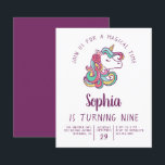 Budget Unicorn Kid's Birthday Party Invitation<br><div class="desc">Invite friends and family to celebrate your child's birthday with this cute unicorn party invitation. **PLEASE READ BEFORE PURCHASING** Budget invitations are non-standard sizes (4.5" x 5.6") and the closest fitting envelope is an A6 which is available in all sorts of colours at your local stationery store. The cardstock is...</div>